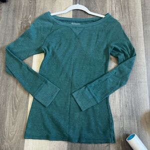 Y2K Women’s Old Navy Waffle Knit Long Sleeve Green